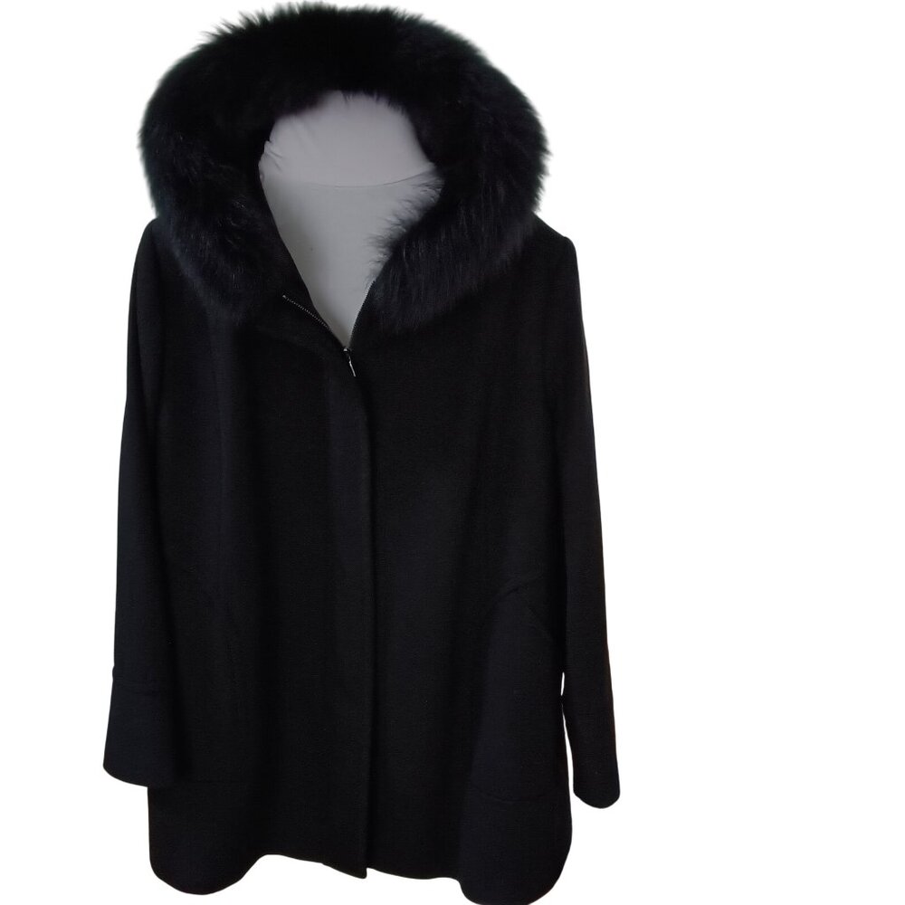 Kristen Blake  Fox Fur Trimed Hood Jacket Coat NWT 1X - Picture 4 of 9